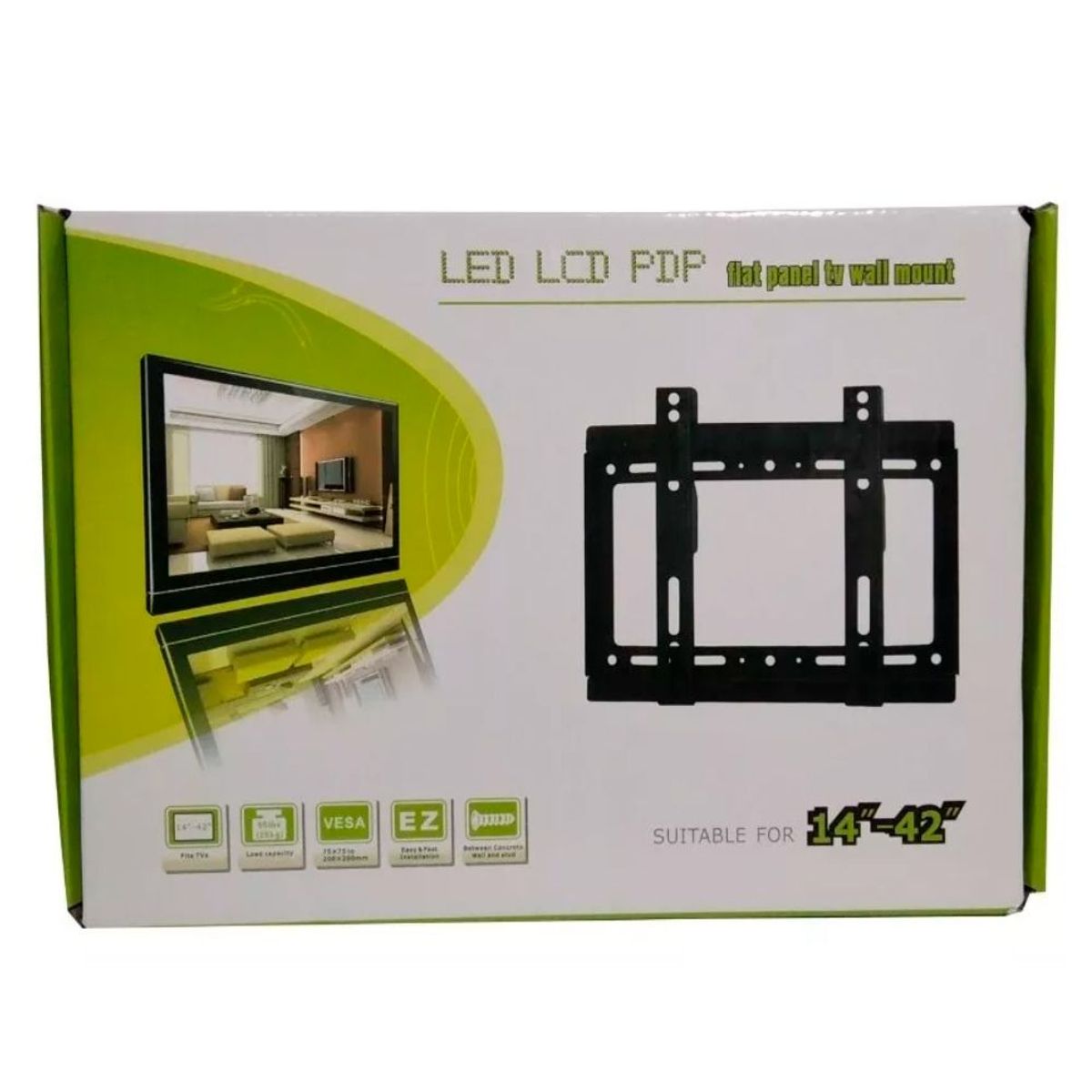 GENERICO - Rack TV 14 a 42 Soporte Fijo de Pared Para Televisor