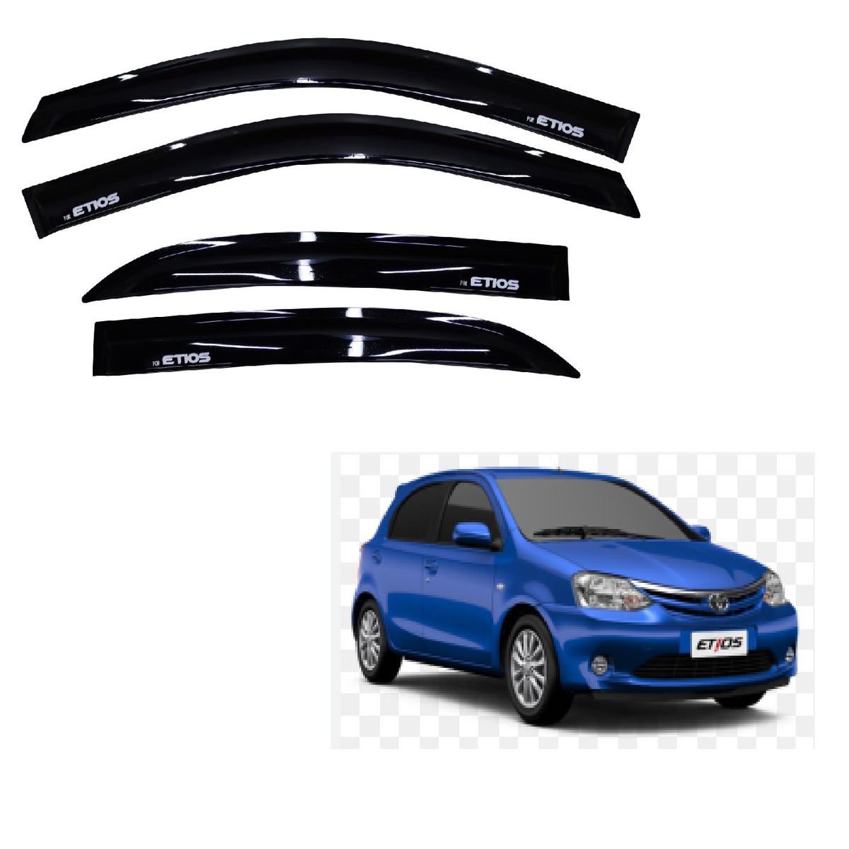 GENERICO - VISERA CORRELLUVIA TOYOTA ETIOS 2016 EN ADELANTE NEGRO