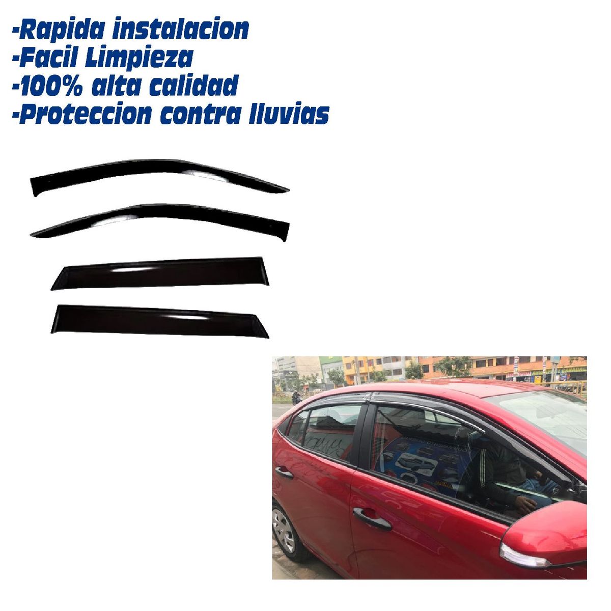 GENERICO - VISERA CORRELLUVIA TOYOTA YARIS 2014-2017 NEGRO D-984