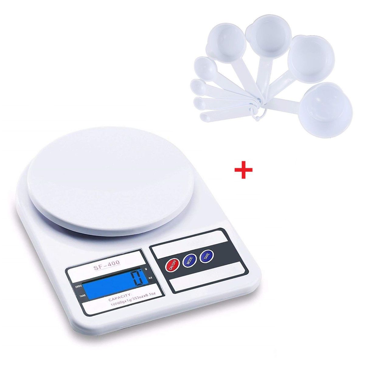 GENERICO - balanza de cocina con cucharas medidoras set de 10 pcs