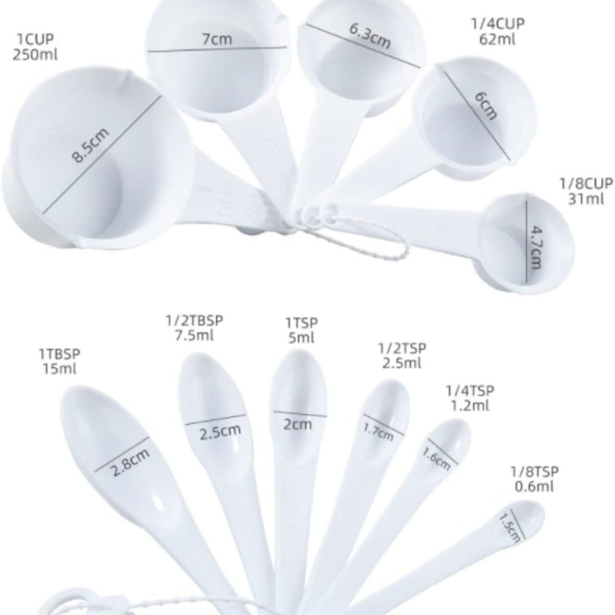 GENERICO - balanza de cocina con cucharas medidoras set de 10 pcs