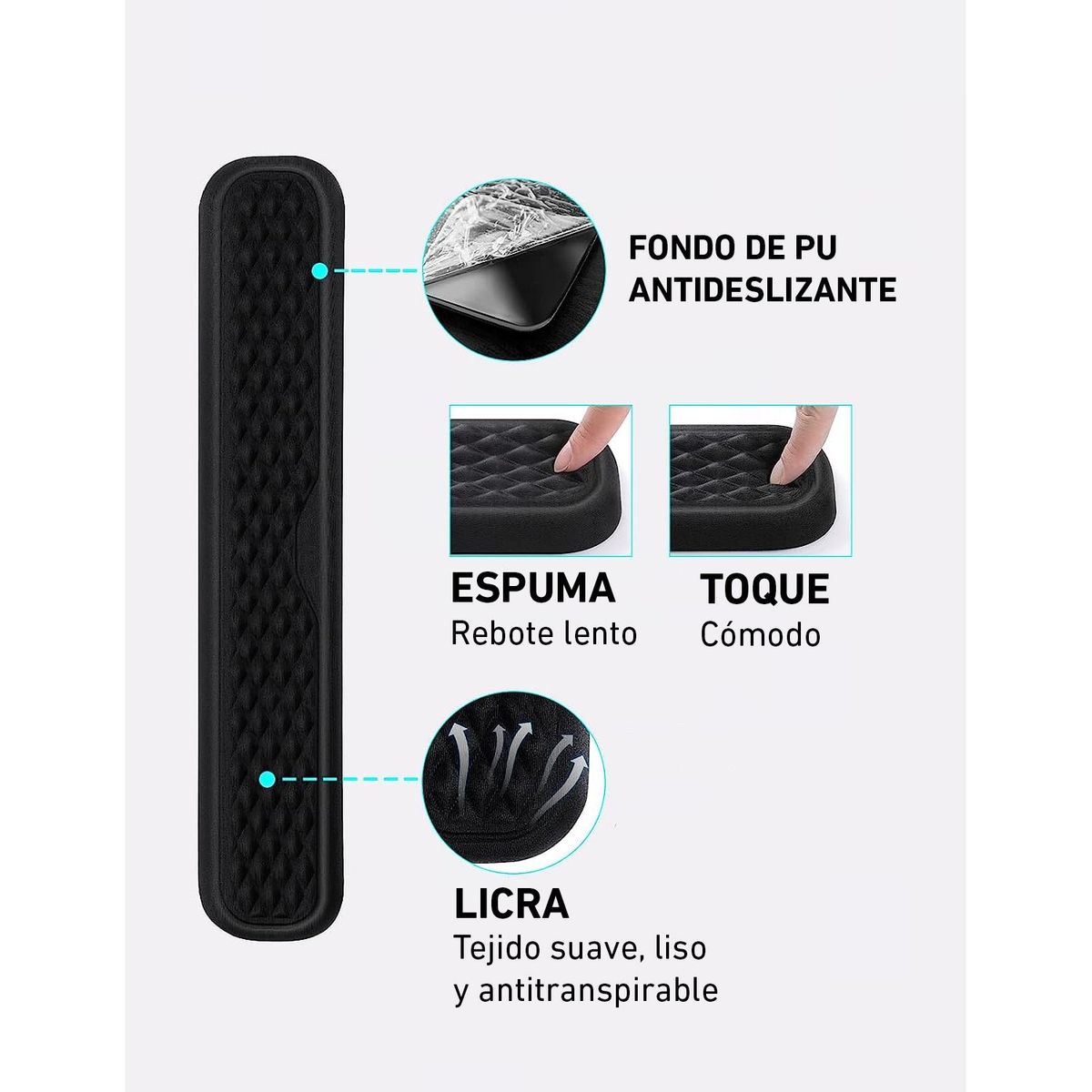 VAYDEER - Reposamuñecas ergonómica para teclado Vaydeer STA021