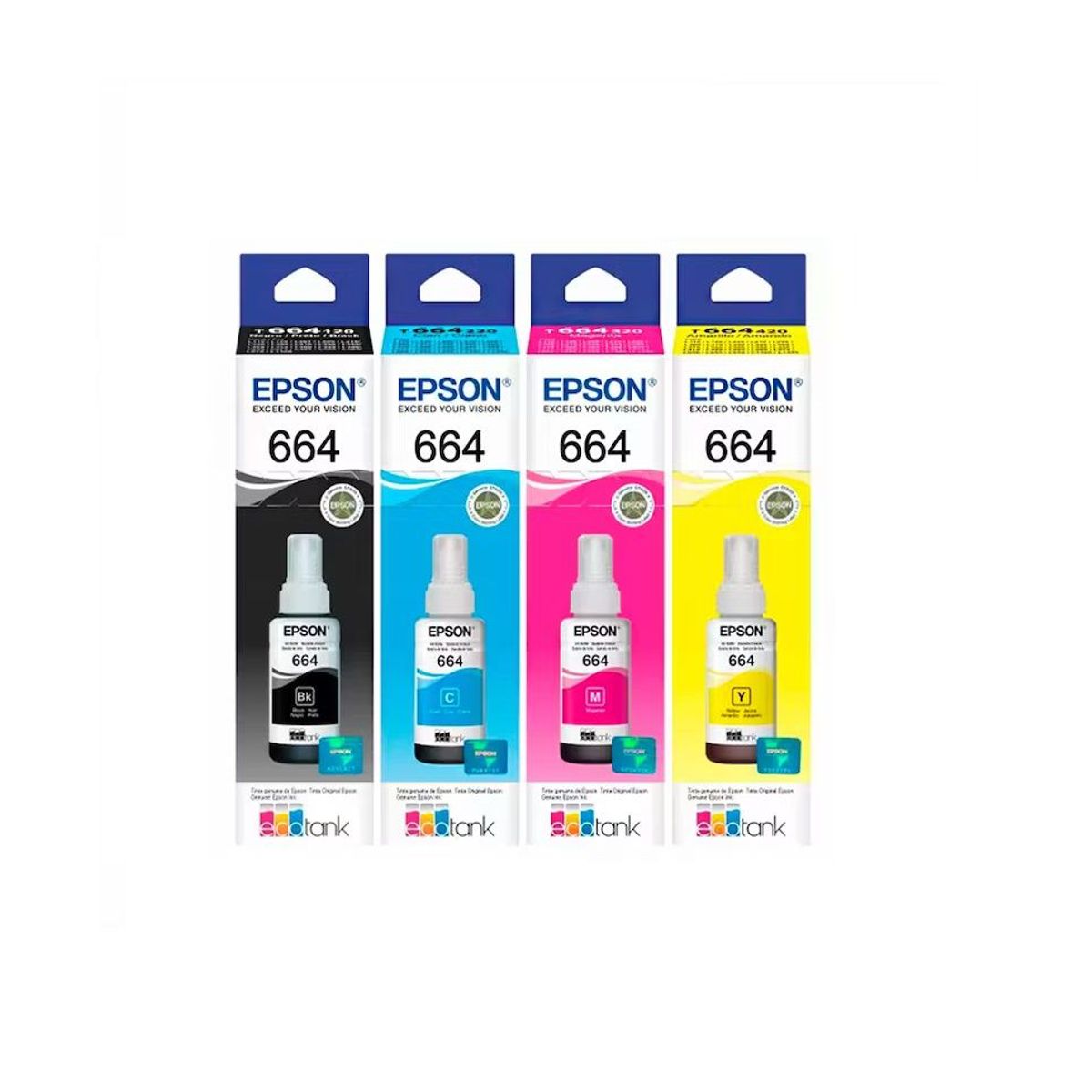 EPSON - Combo Kit de Tinta Epson T664 originales- NEGRO COLOR