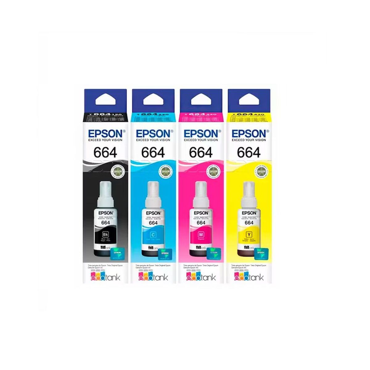 EPSON - Combo Kit de Tinta Epson T664 originales- NEGRO COLOR