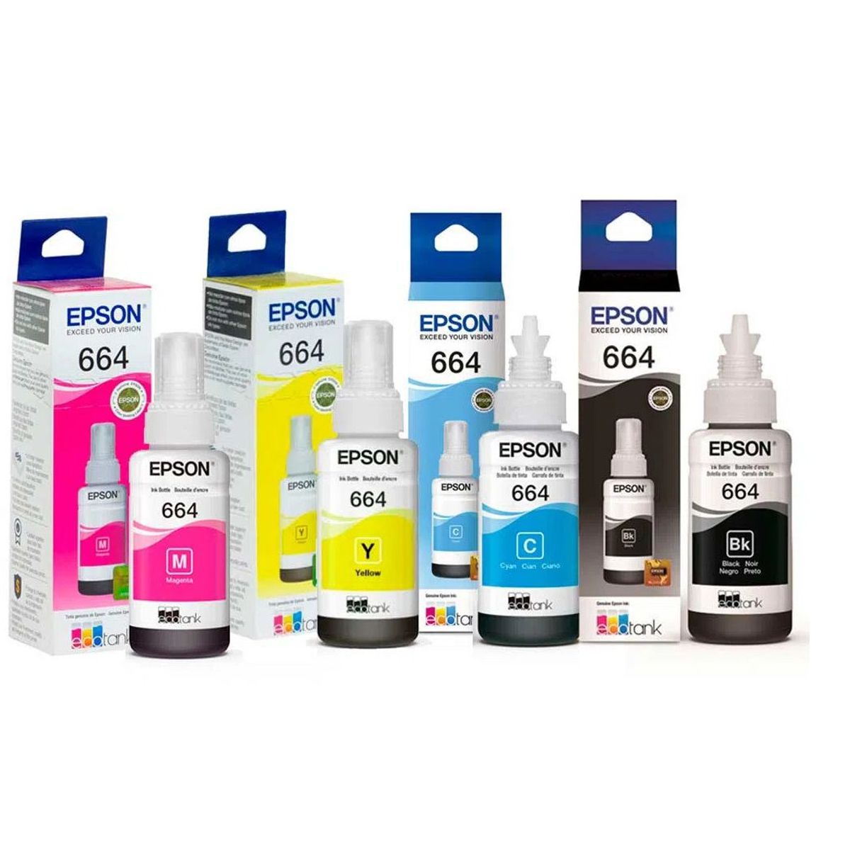 EPSON - Combo Kit de Tinta Epson T664 originales- NEGRO COLOR
