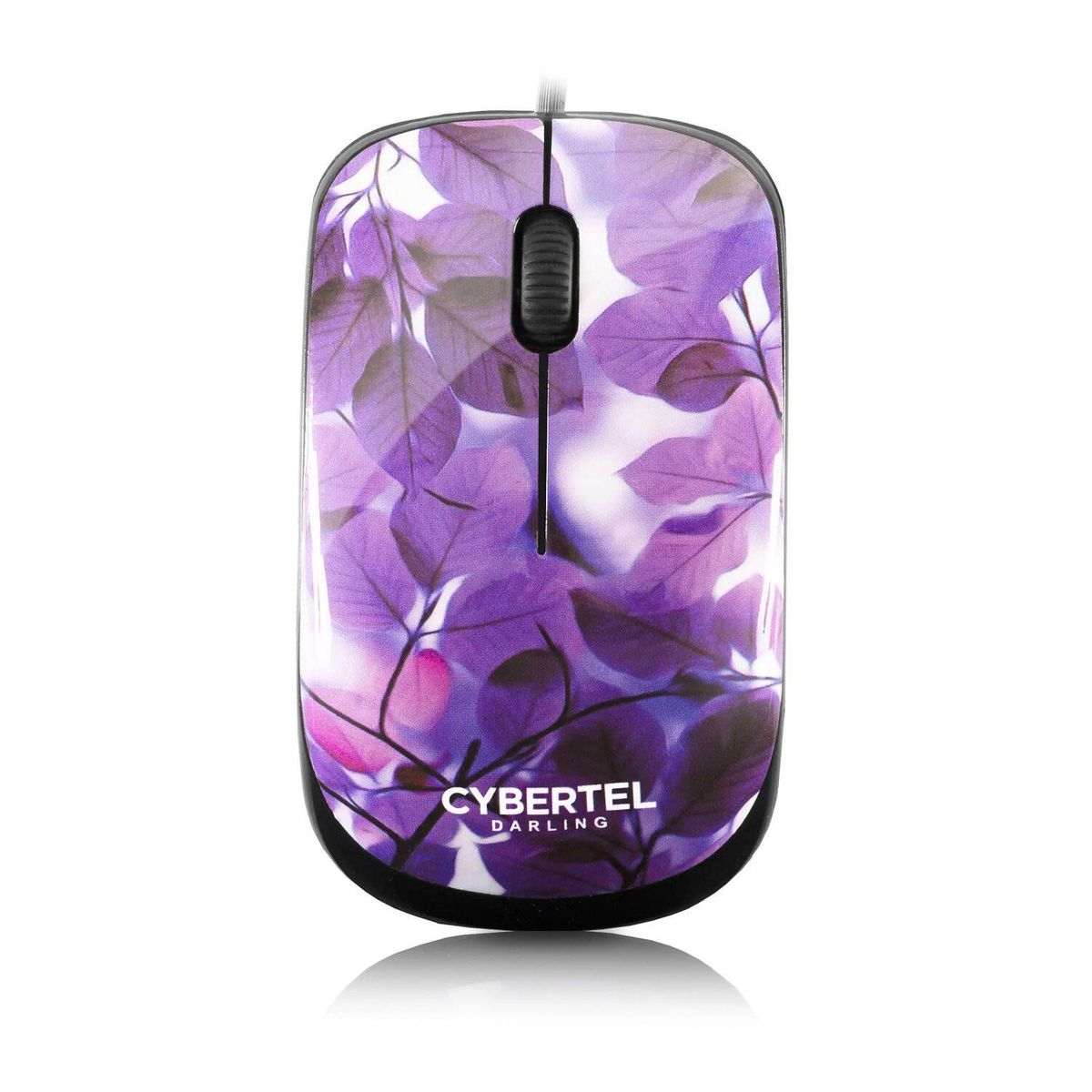 CYBERTEL - Mouse Cybertel DARLINGCYB M224 alámbrico USB diseño en tonos morados