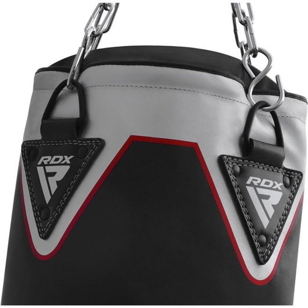 RDX - RDX SACO DE BOXEO (sin relleno) SET 3 PIEZAS (saco,guantes,cadena) NEGRO-5FT.