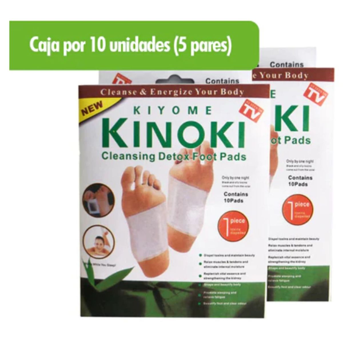 OEM - KINOKI Parches Desintoxicante para Pies caja de 10 unidades