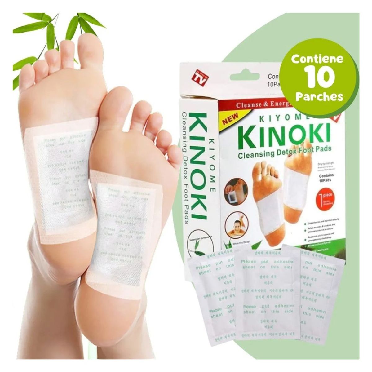 OEM - KINOKI Parches Desintoxicante para Pies caja de 10 unidades