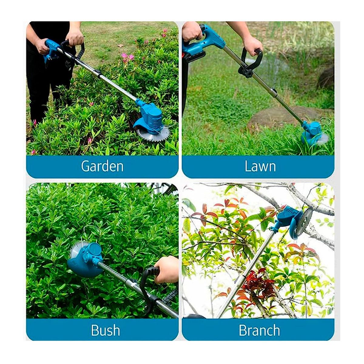 TOTAL TOOLS - CORTADORA DE GRAS 20V PODADORA INALAMBRICA CON BATERÍA Y CARGADOR