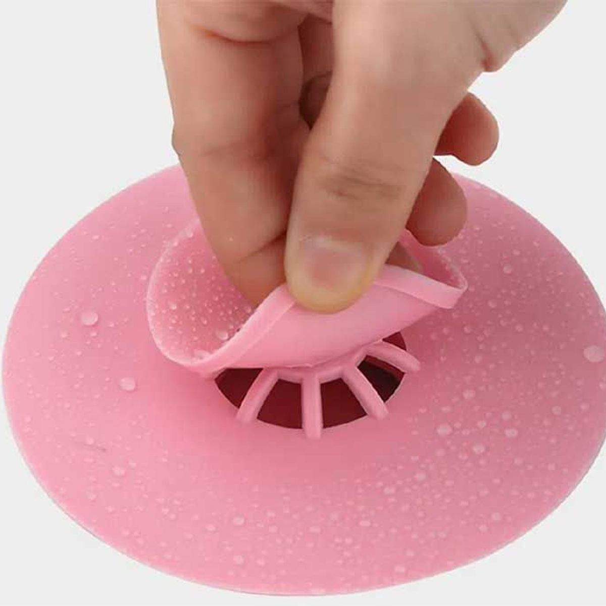 GENERICO - Tapón Tapa De Silicona Para Ducha  Lavadero, Baño Y Cocina - Rosa