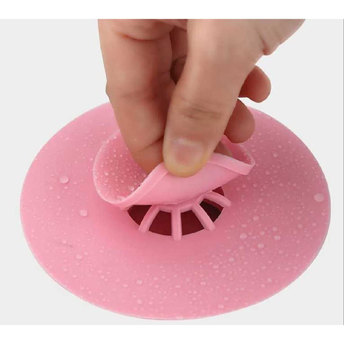 GENERICO - Tapón Tapa De Silicona Para Ducha  Lavadero, Baño Y Cocina - Rosa