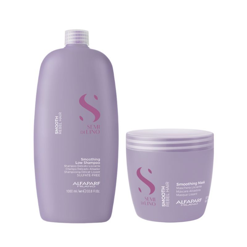 ALFAPARF MILANO - ALFAPARF Semi Di Lino - Pack Smoothing Shampoo 1L  Mascarilla 500ML