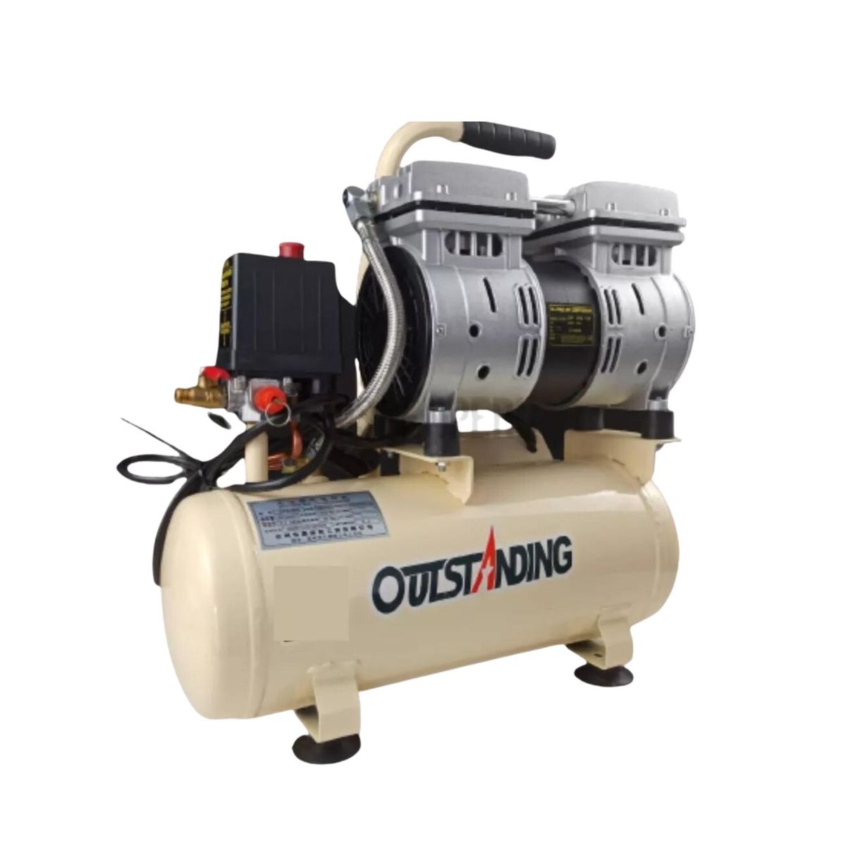 GENERICO - Compresor de aire silencioso de 8L Outstanding
