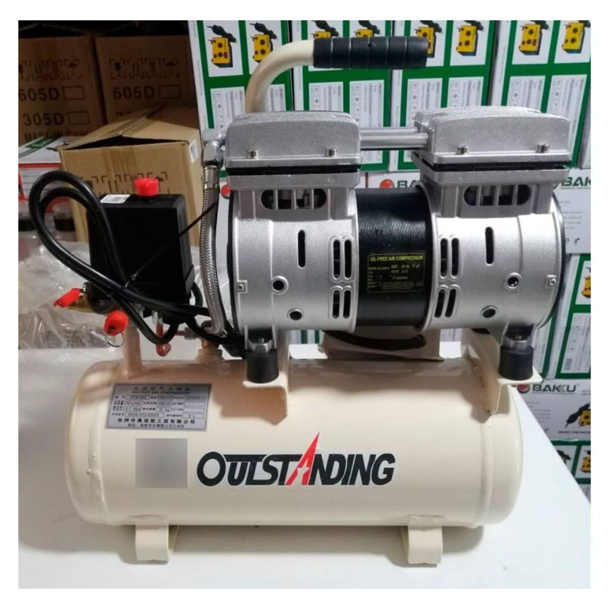 GENERICO - Compresor de aire silencioso de 8L Outstanding