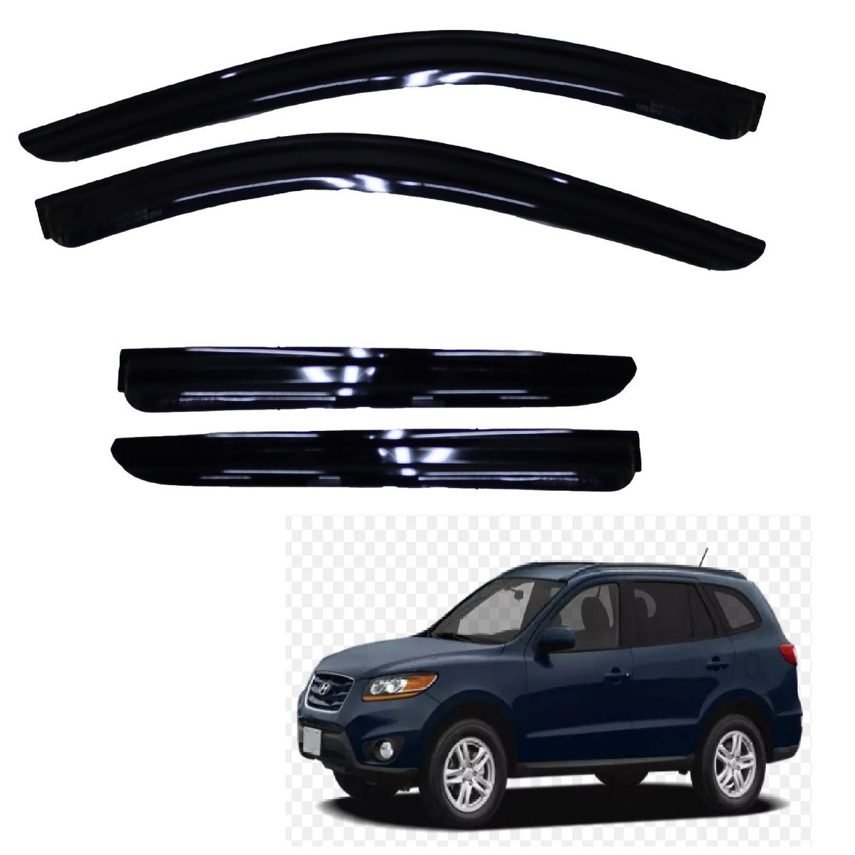 GENERICO - VISERA CORRELLUVIA HYUNDAI SANTA FE 2012-2018 NEGRO