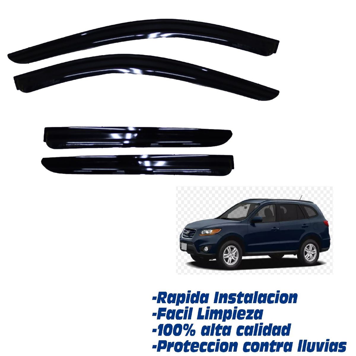 GENERICO - VISERA CORRELLUVIA HYUNDAI SANTA FE 2012-2018 NEGRO