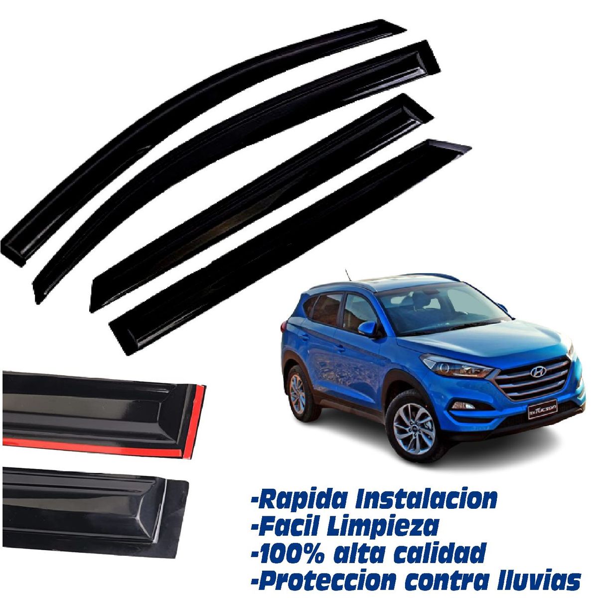 GENERICO - VISERA CORRELLUVIA HYUNDAI TUCSON 2016-2020 NEGRO