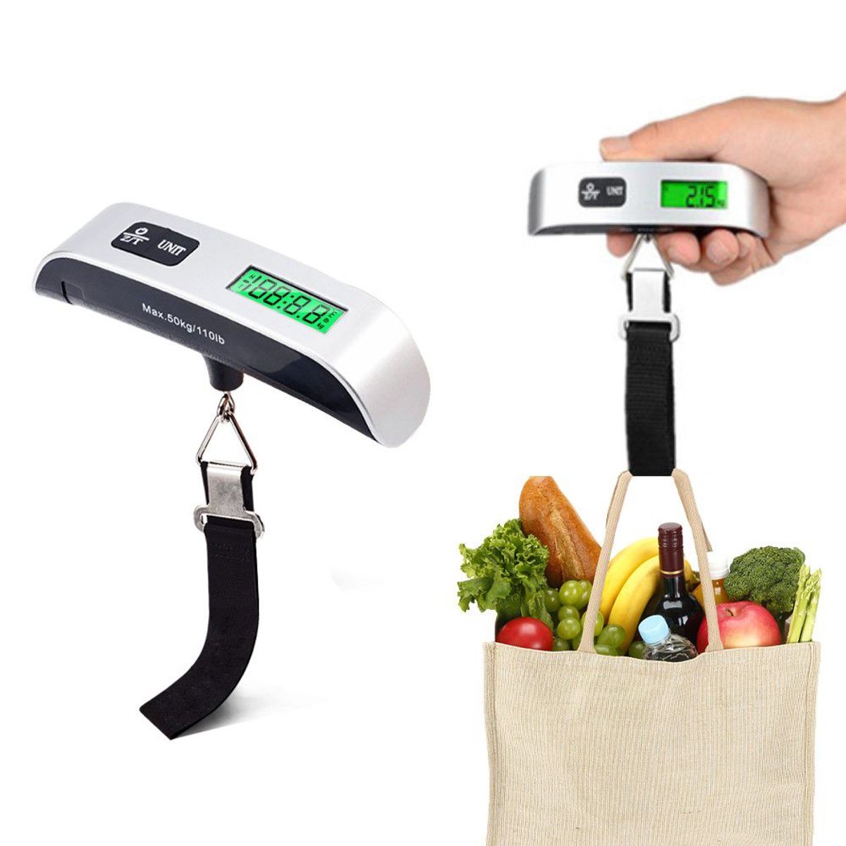 GENERICO - Balanza de maleta portatil 50kg balanza de mano