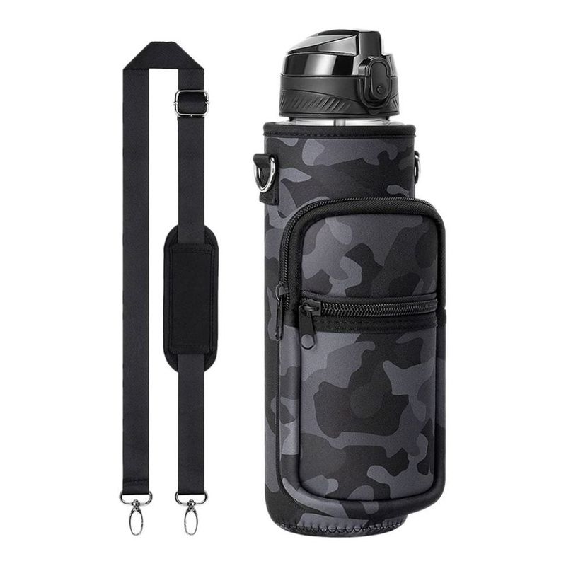 GENERICO - Botella Tomatodo de Agua Deportiva sin BPA con Funda Premium