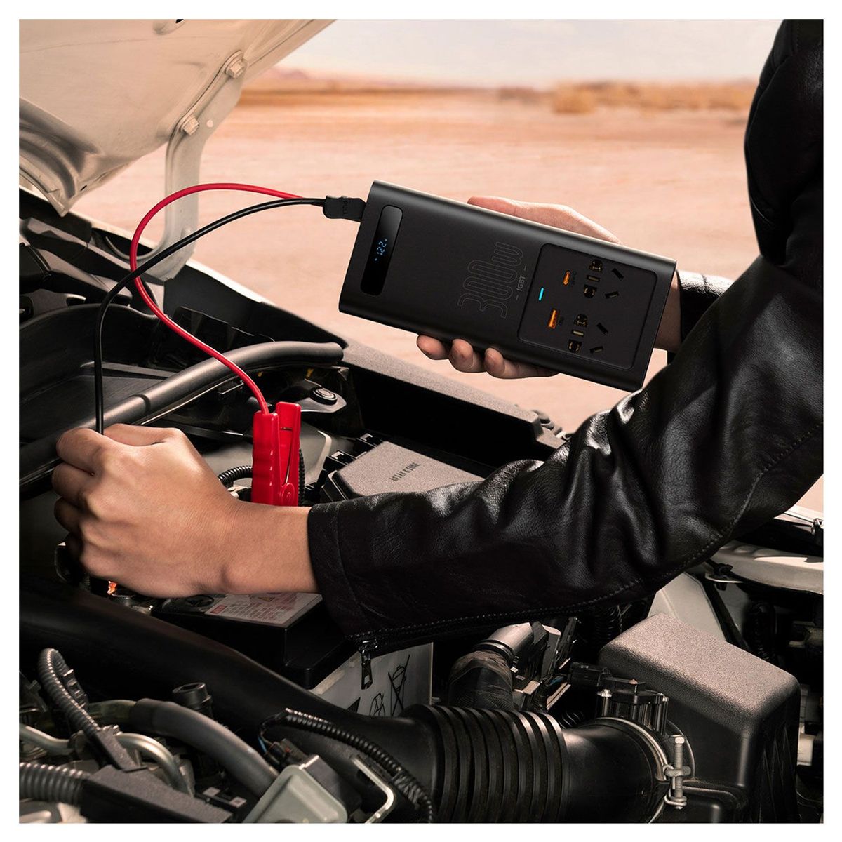 BASEUS - Batería inversor de carro convertidor 300W Baseus CGNB010101