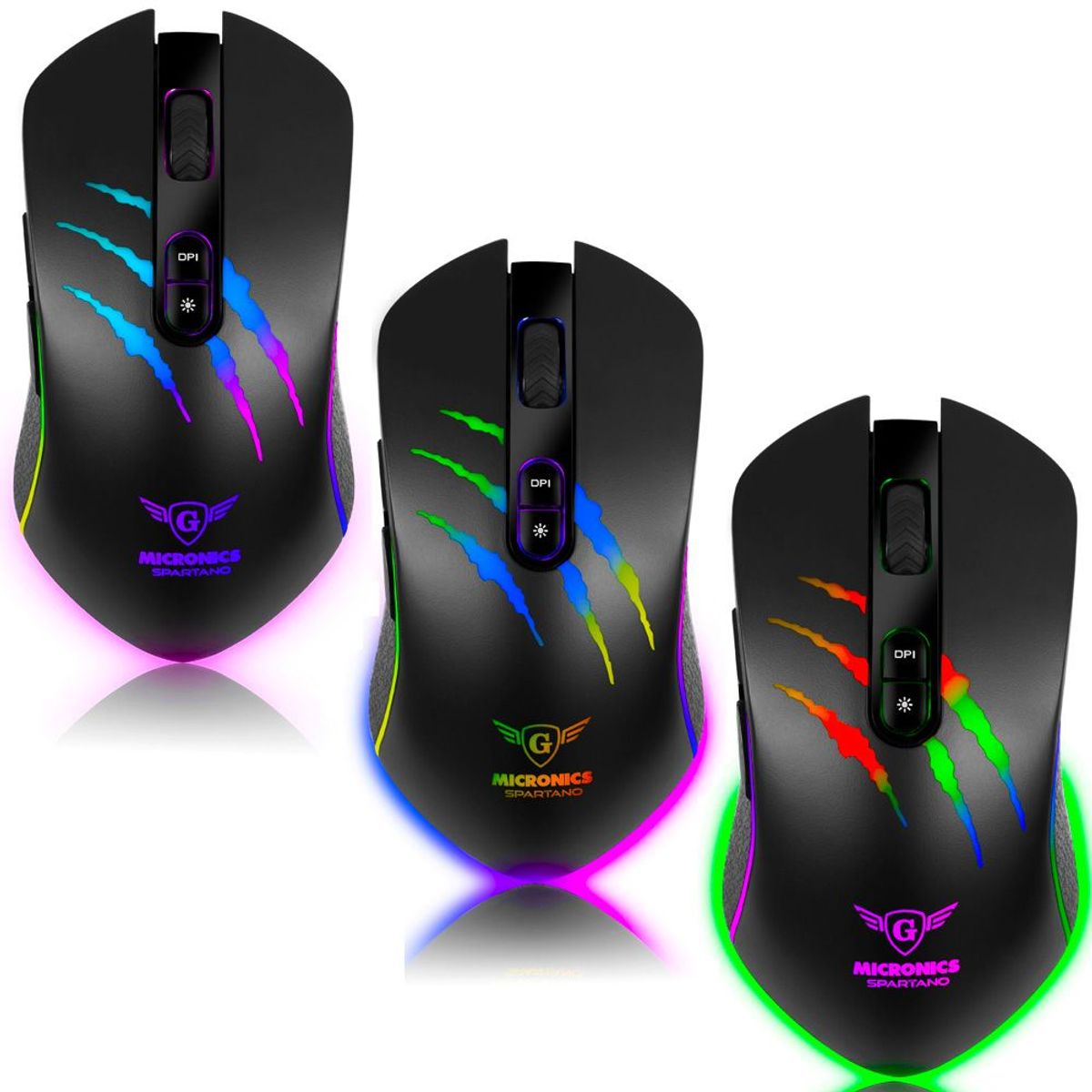 MICRONICS - Kit Gamer 3 en 1: Teclado Semimecanico + Mouse Gamer + PadMouse