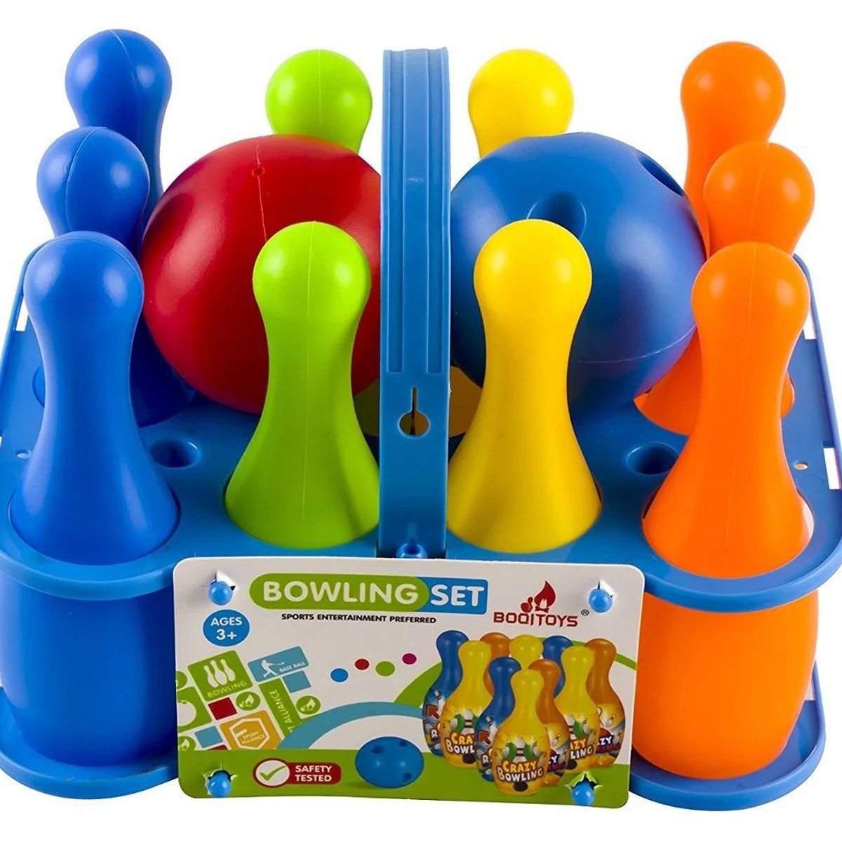 GENERICO - SET BOWLING NIÑOS PALITROQUES 10 PALOS + 2 PELOTAS