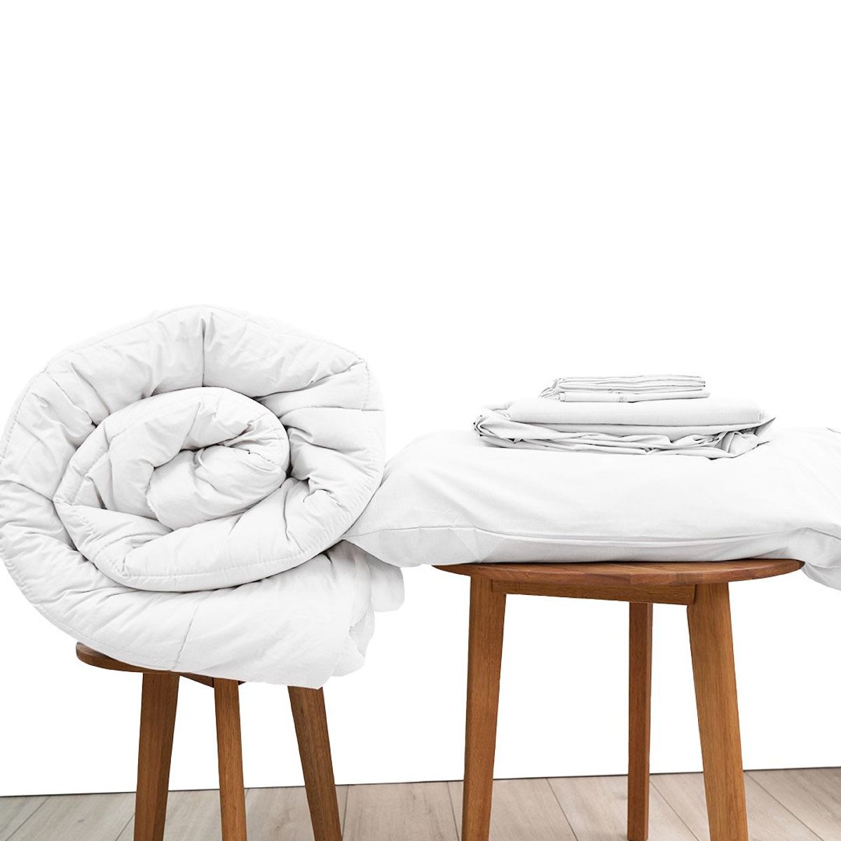 COBITEX HOME - Sábanas + Plumón Hipoalergénico King 200 hilos blanco Cobitex 100% algodón