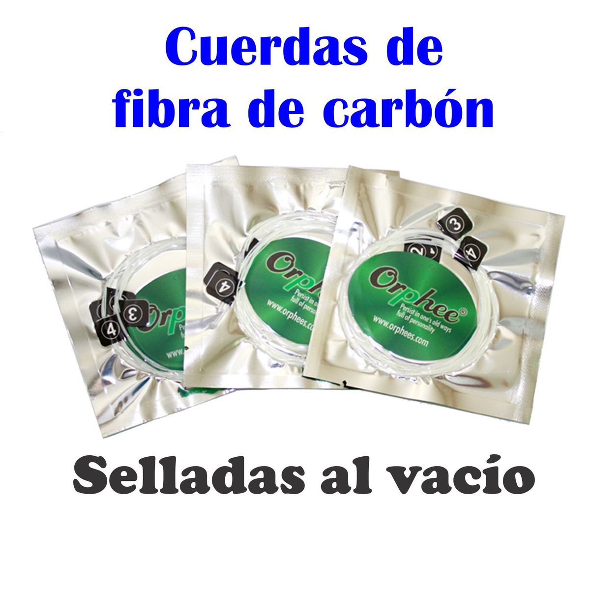 GENERICO - Juego Cuerdas Ukelele Ukulele Fibra De Carbón Selladas Vacio