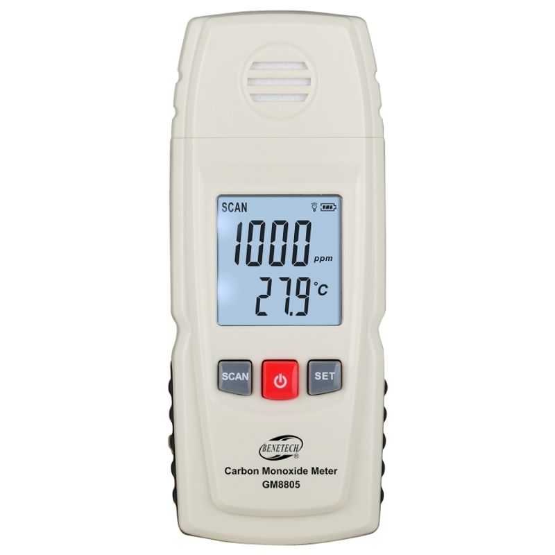 BENETECH - Medidor Probador Detector de Gas Monóxido de Carbono CO - GM8805 BENETECH