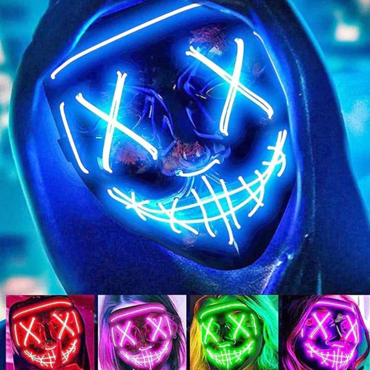 GENERICO - Mascara De La Purga Con Led Halloween Fiesta - HalloweenFest