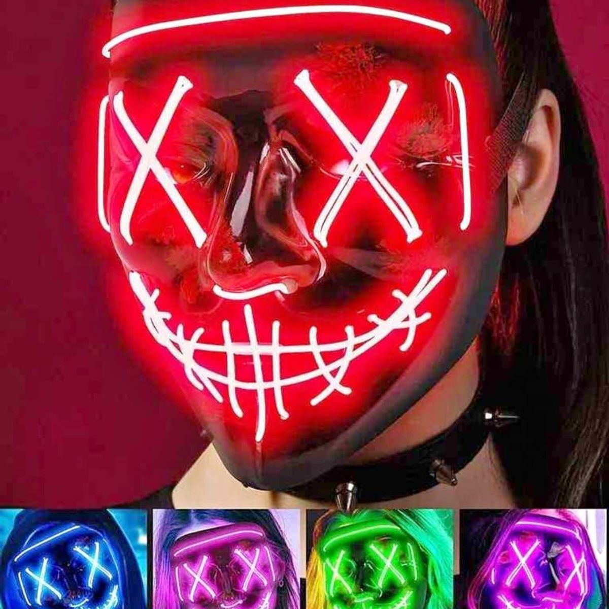 GENERICO - Mascara De La Purga Con Led Halloween Fiesta - HalloweenFest