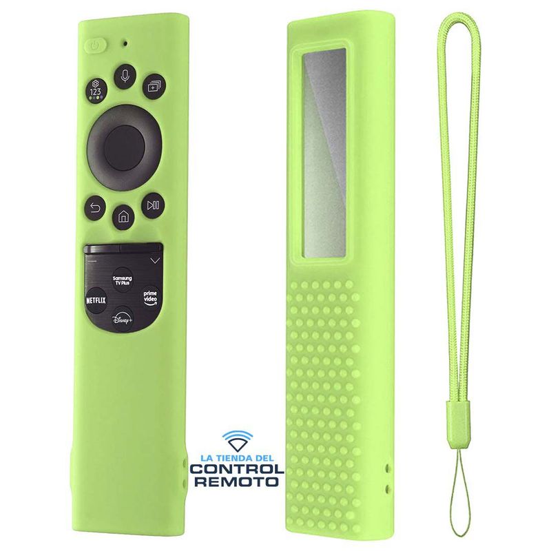 CASE - Fundas Protector de Control Samsung Qled Solar 2022 – Verde Forescente