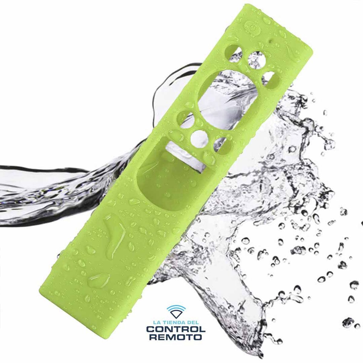 CASE - Funda de Silicona Control Samsung Qled Solar 2021 – Verde Forescente