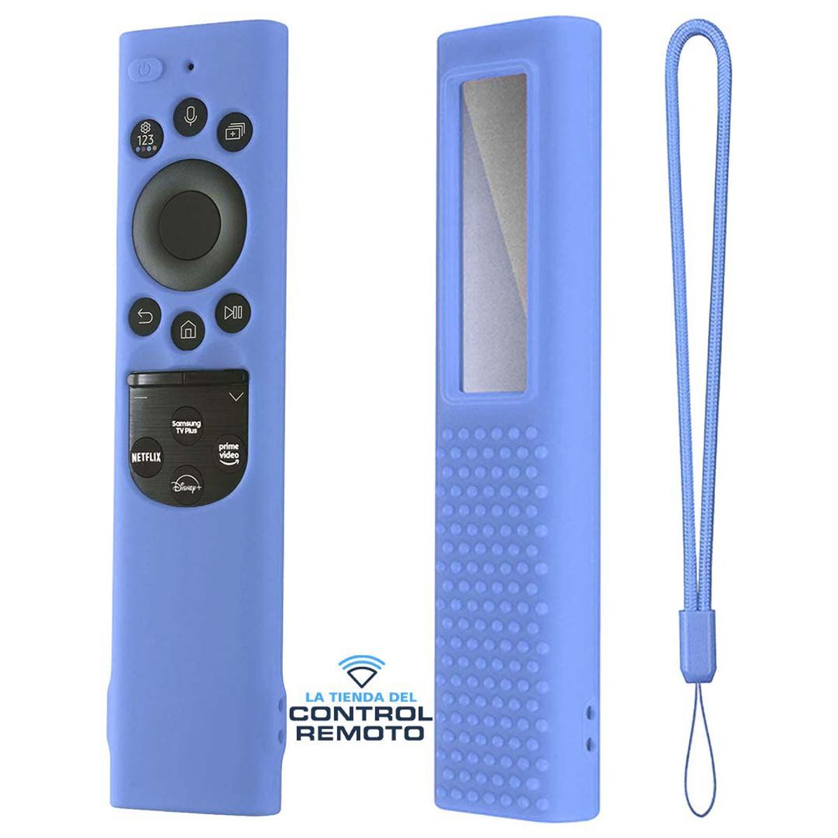 CASE - Funda de Silicona Control Samsung Qled Solar 2021 – Celeste Forescente