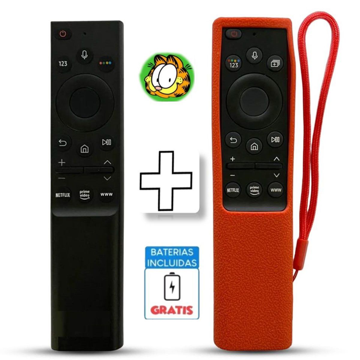 UNIVERSAL - Control Samsung Smart Tv con Voz Modelo BN59-01363  Funda Rojo
