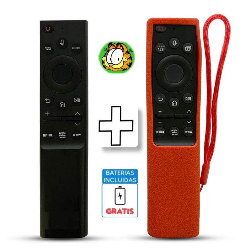 UNIVERSAL - Control Samsung Smart Tv con Voz Modelo BN59-01363  Funda Rojo