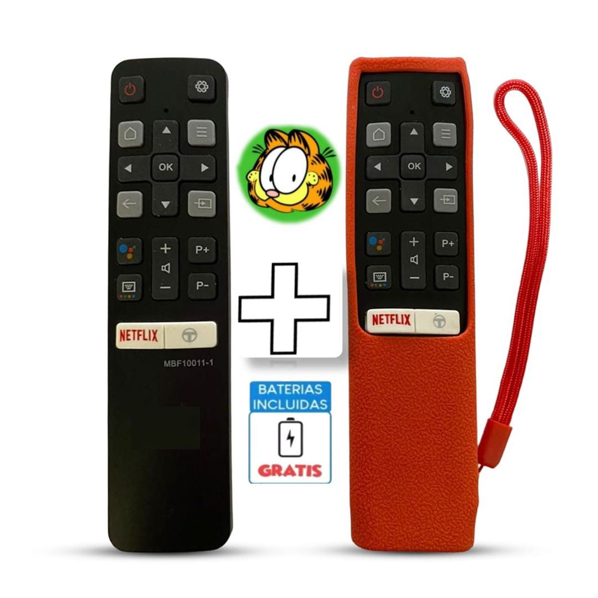 UNIVERSAL - Control Remoto Tcl Generico Smart Modelo RC802V  Funda Roja