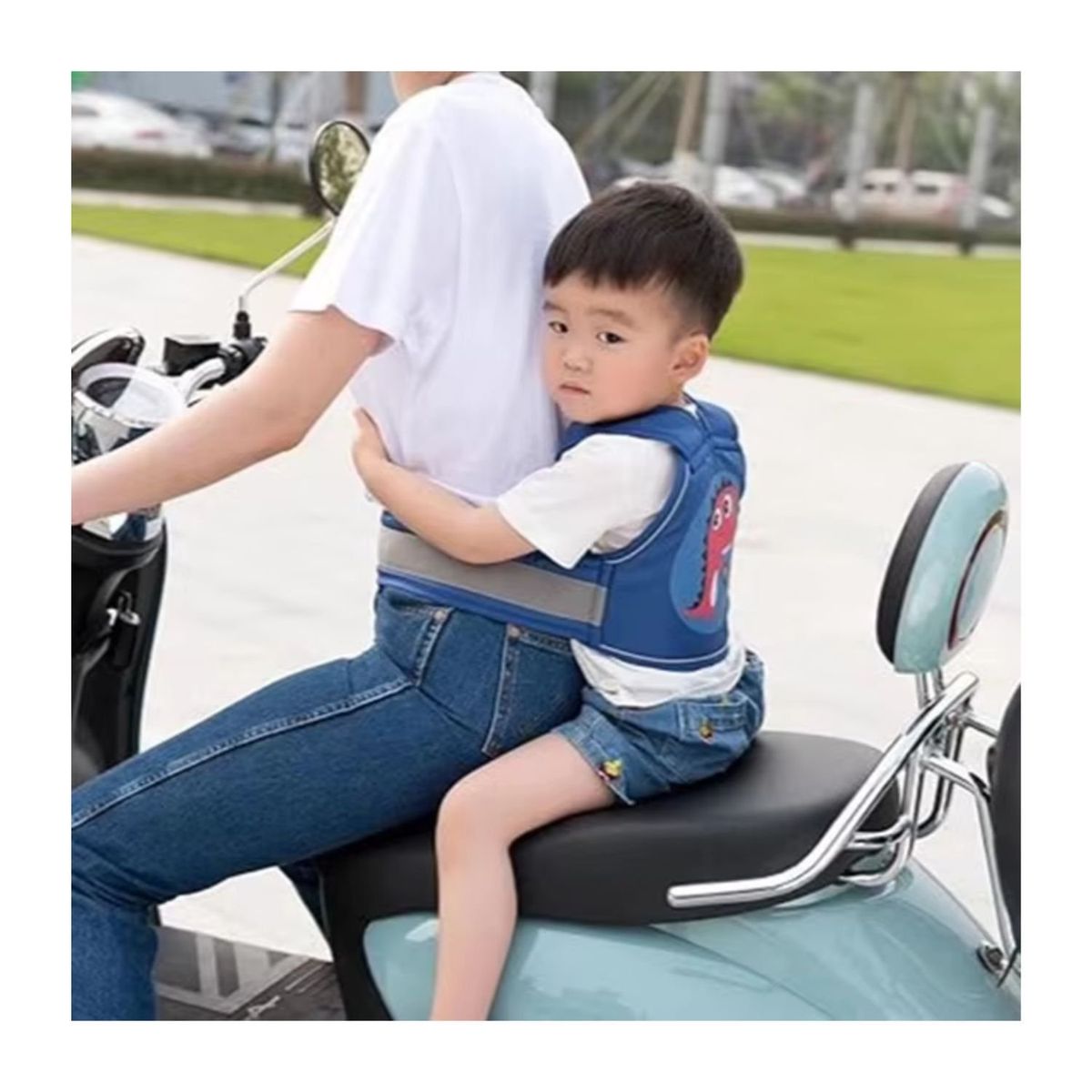 GENERICO - Cinturon de Seguridad para Niños Motos Dino