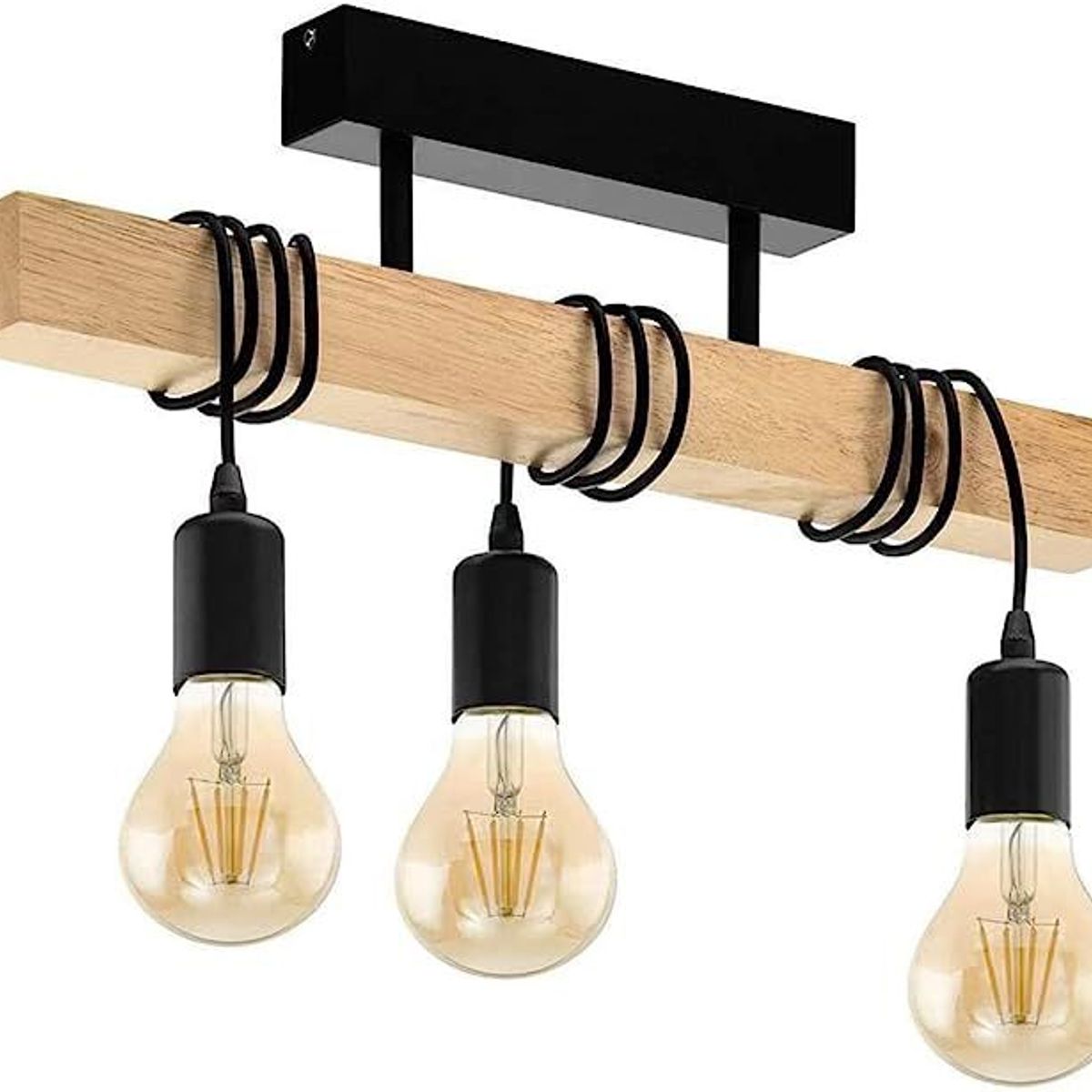 GENERICO - Lámpara colgante rectangular Incluye tres focos