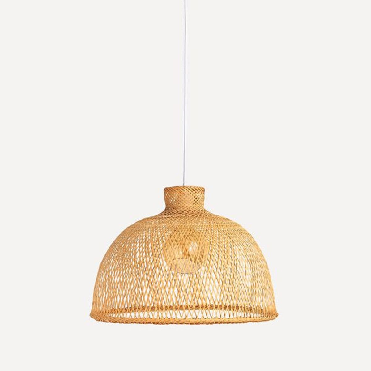 GENERICO - Lámpara colgante de bambú circular 40 cm