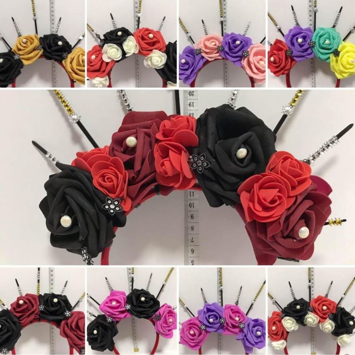 GENERICO - Diadema de Catrina para un disfraz aesthetic