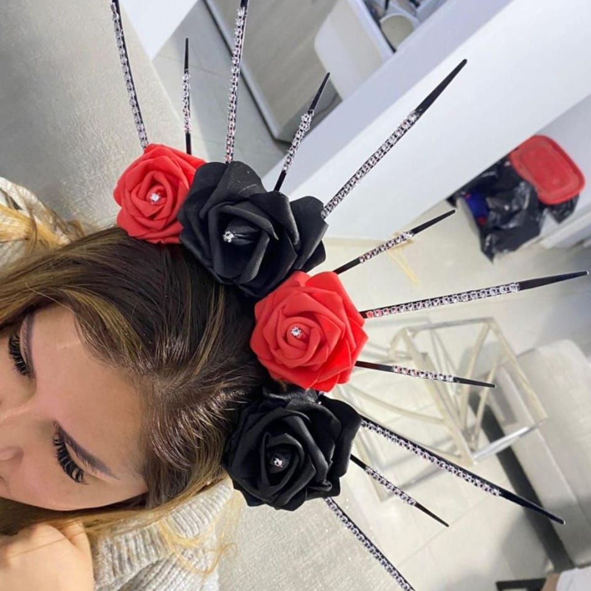 GENERICO - Diadema de Catrina para un disfraz aesthetic