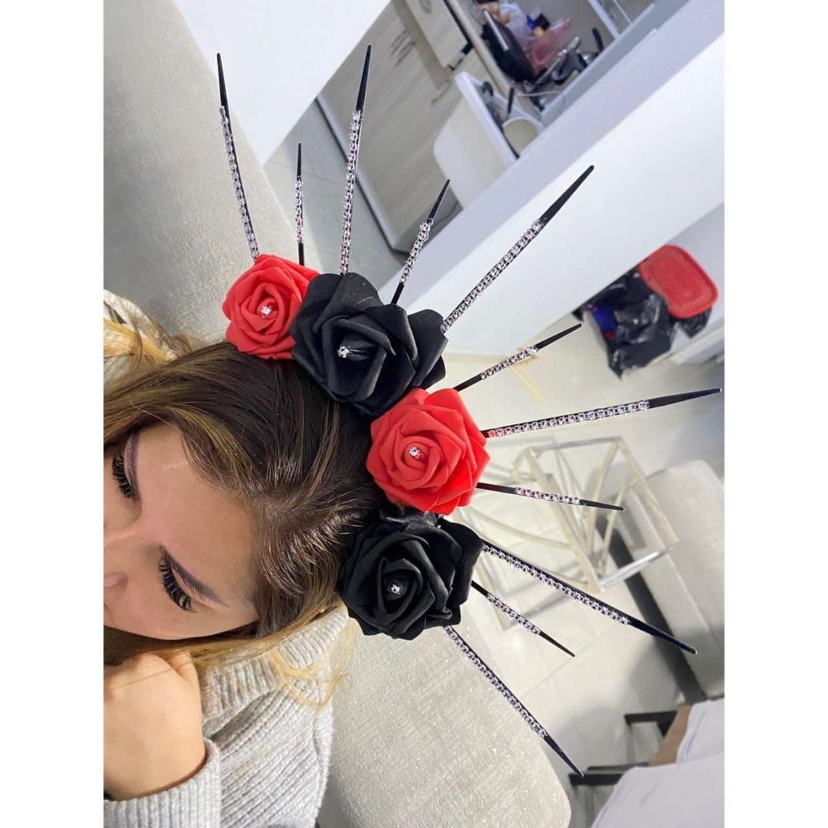 GENERICO - Diadema de Catrina para un disfraz aesthetic