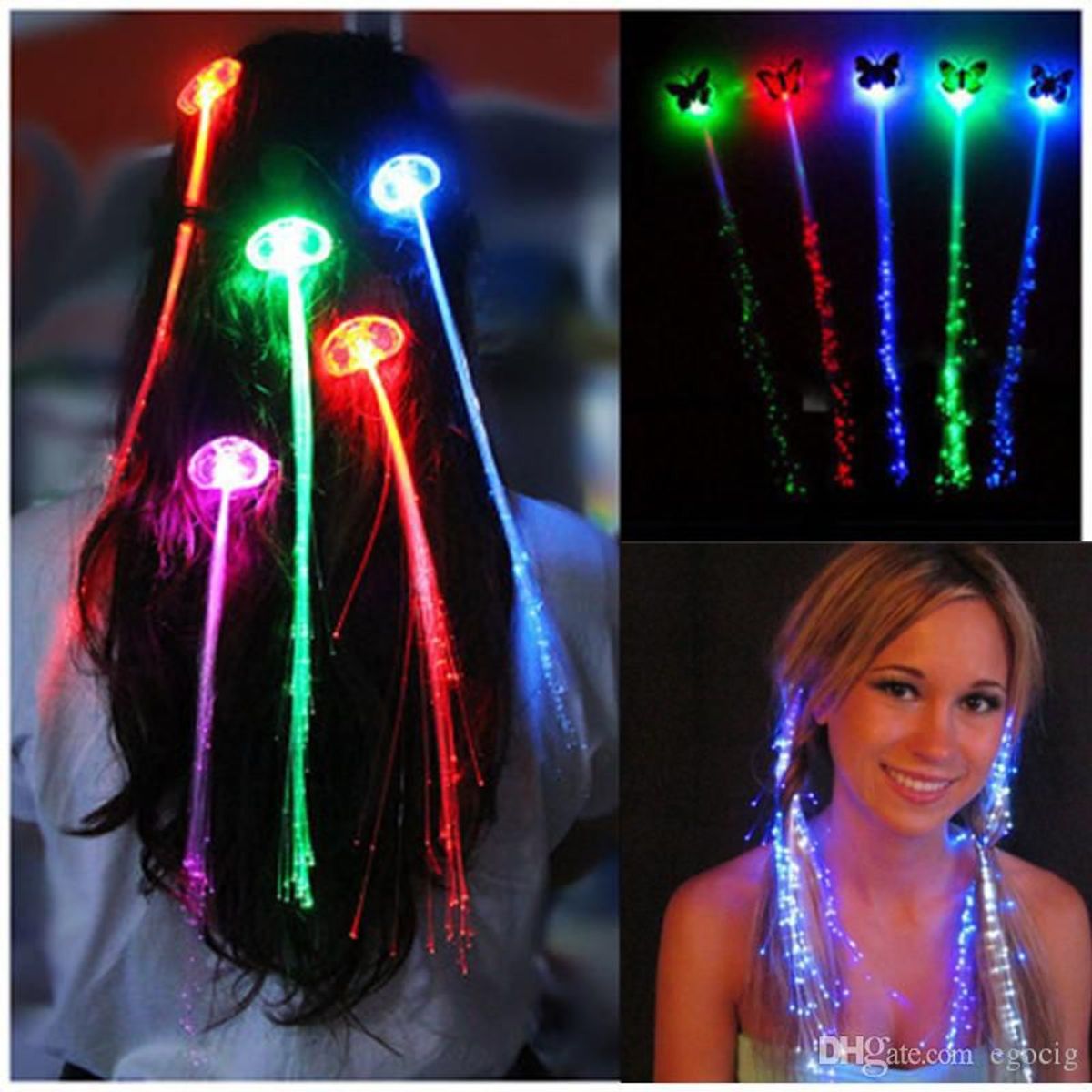 GENERICO - mechones led con luces para cabello