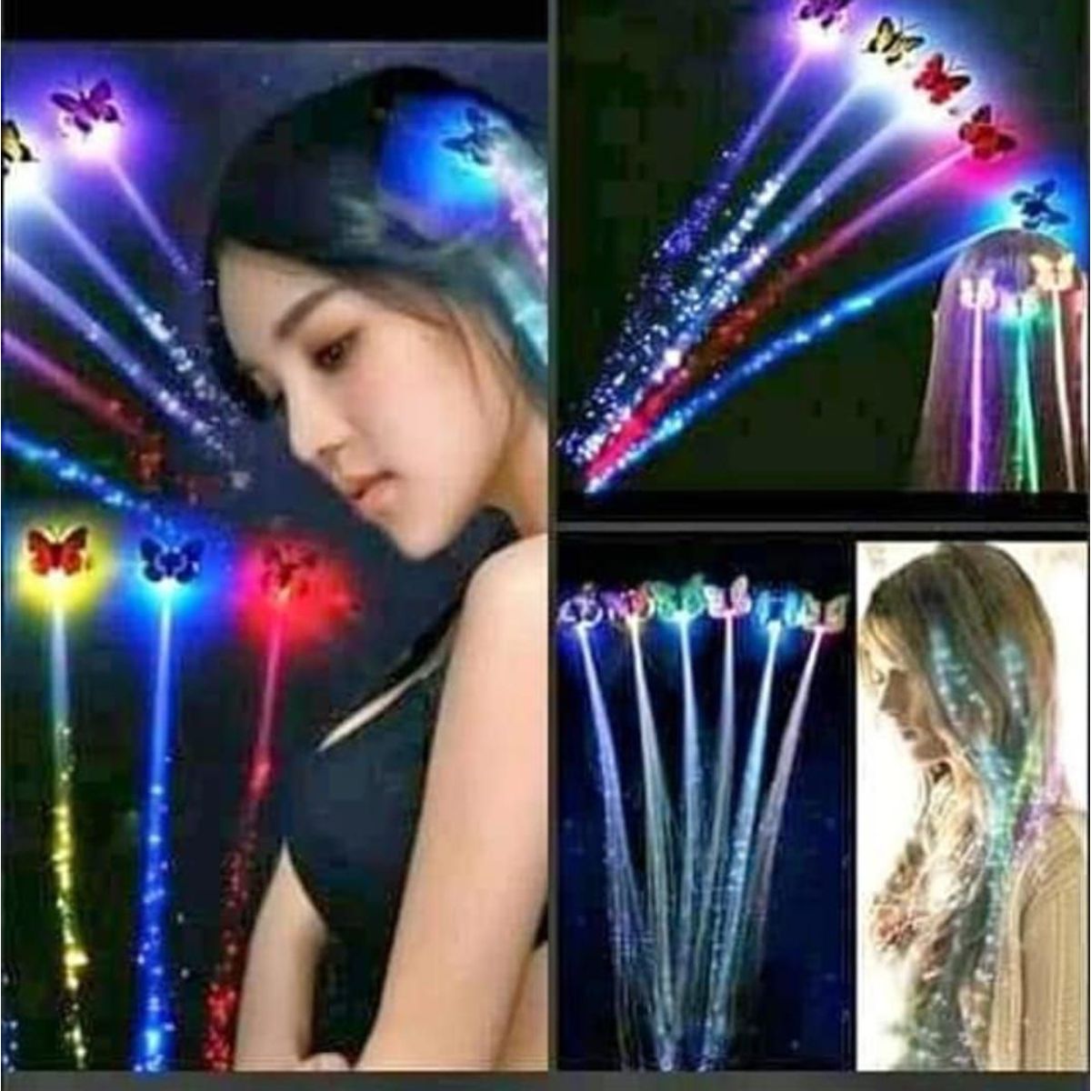 GENERICO - mechones led con luces para cabello