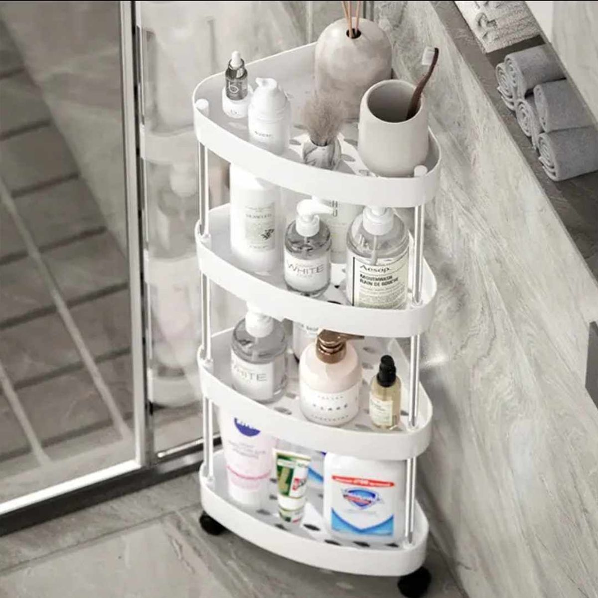 GENERICO - Organizador Frutero Verdulero de Cocina con Ruedas de 4 pisos PZ-02