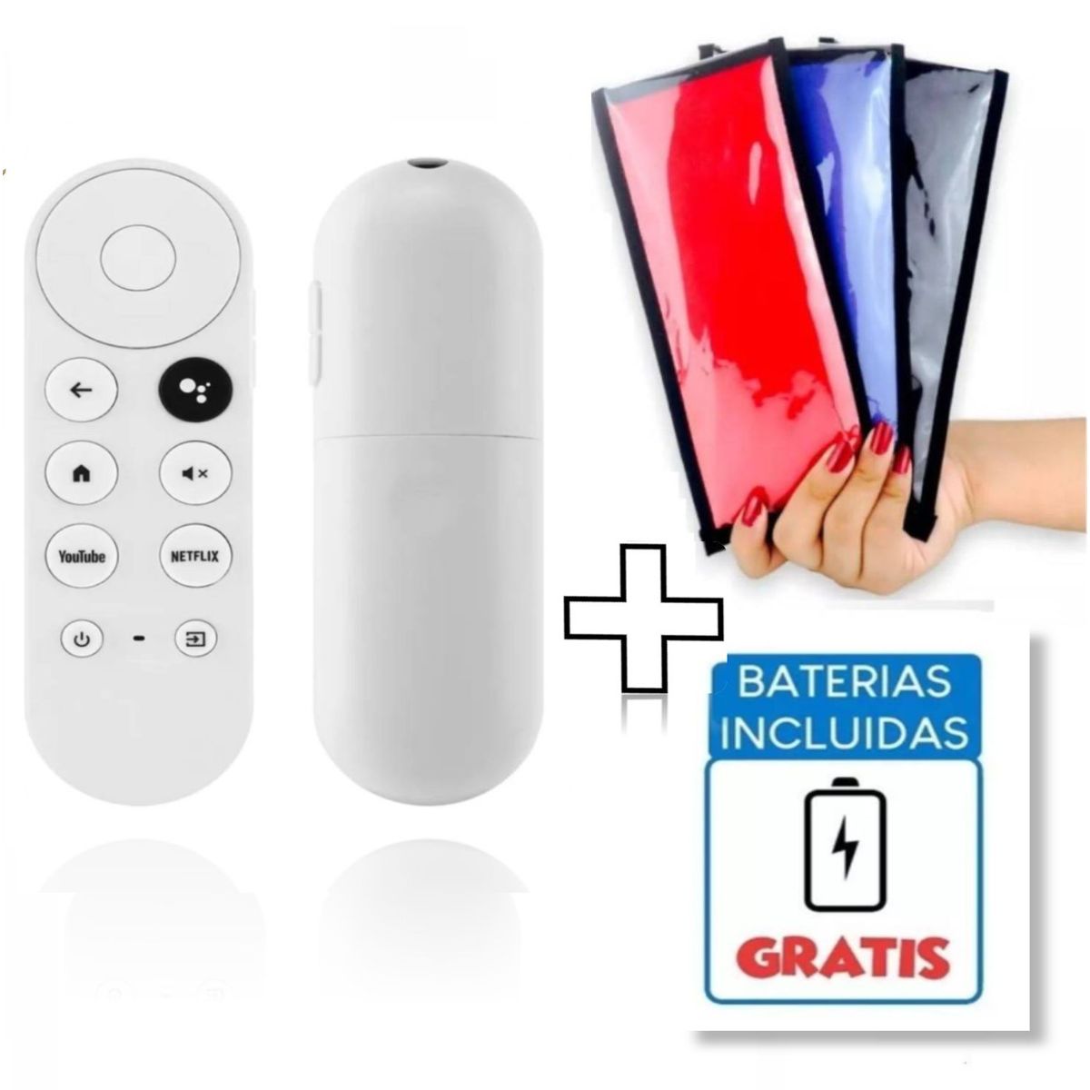 GENERICO - Control Remoto Generico Para Google TV Chromecast 4K Snow  Funda
