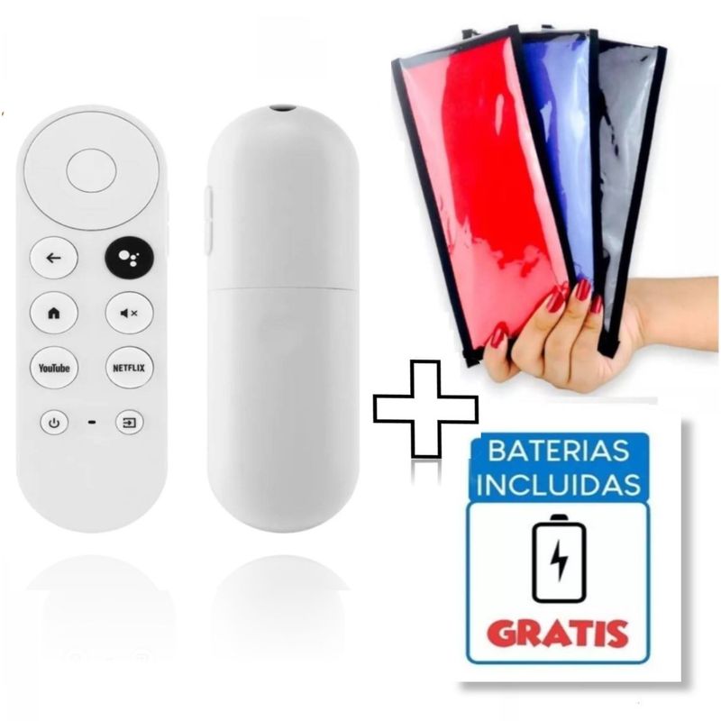 GENERICO - Control Remoto Generico Para Google TV Chromecast 4K Snow  Funda