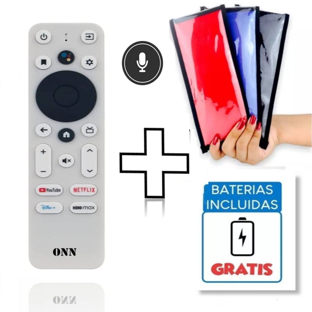 ONN - Control Remoto para Tv Box Android Onn 4k Smart Tv  Funda